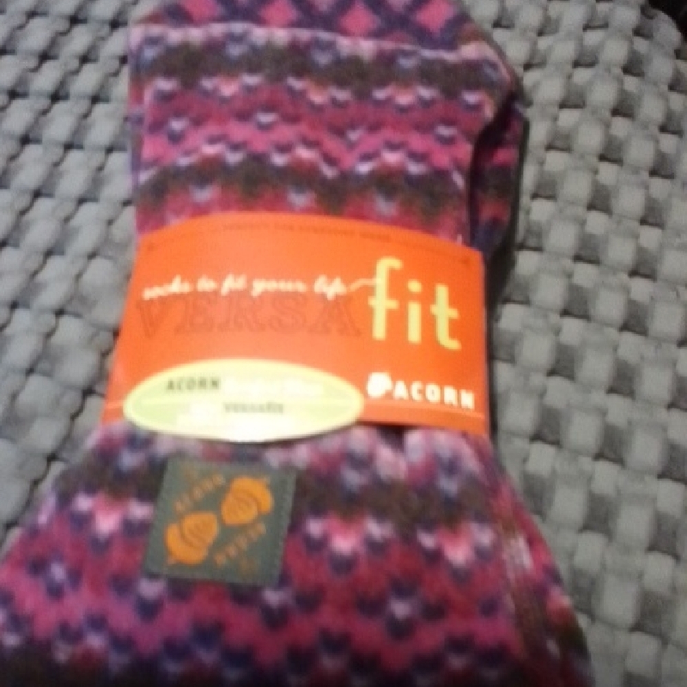 Acorn VersaFit Unisex Socks - Pink and Purple
